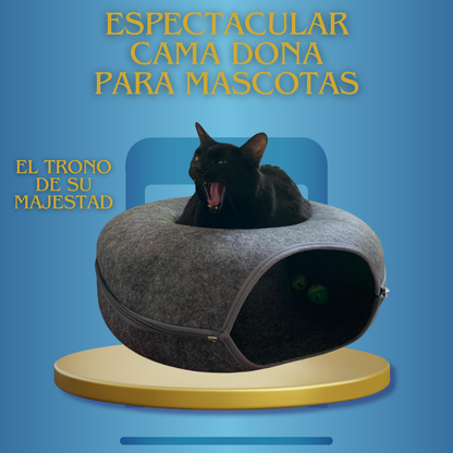 Cama Dona, Túnel y Rascador para mascotas, todo en un solo producto